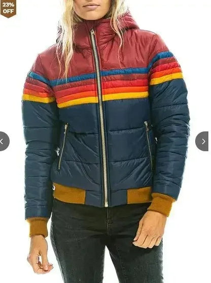 Cozy Bloom  Printed Hooded Cotton Jacket
