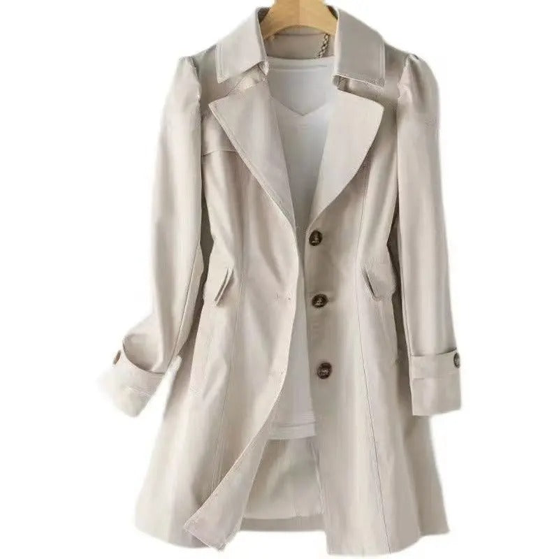 Slim Fit Double-Breasted Mid Coat
