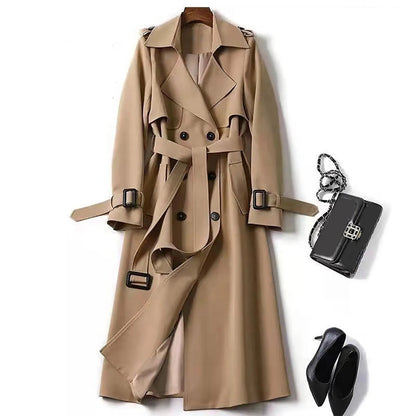 Timeless Grace Double-Breasted Trench Coat