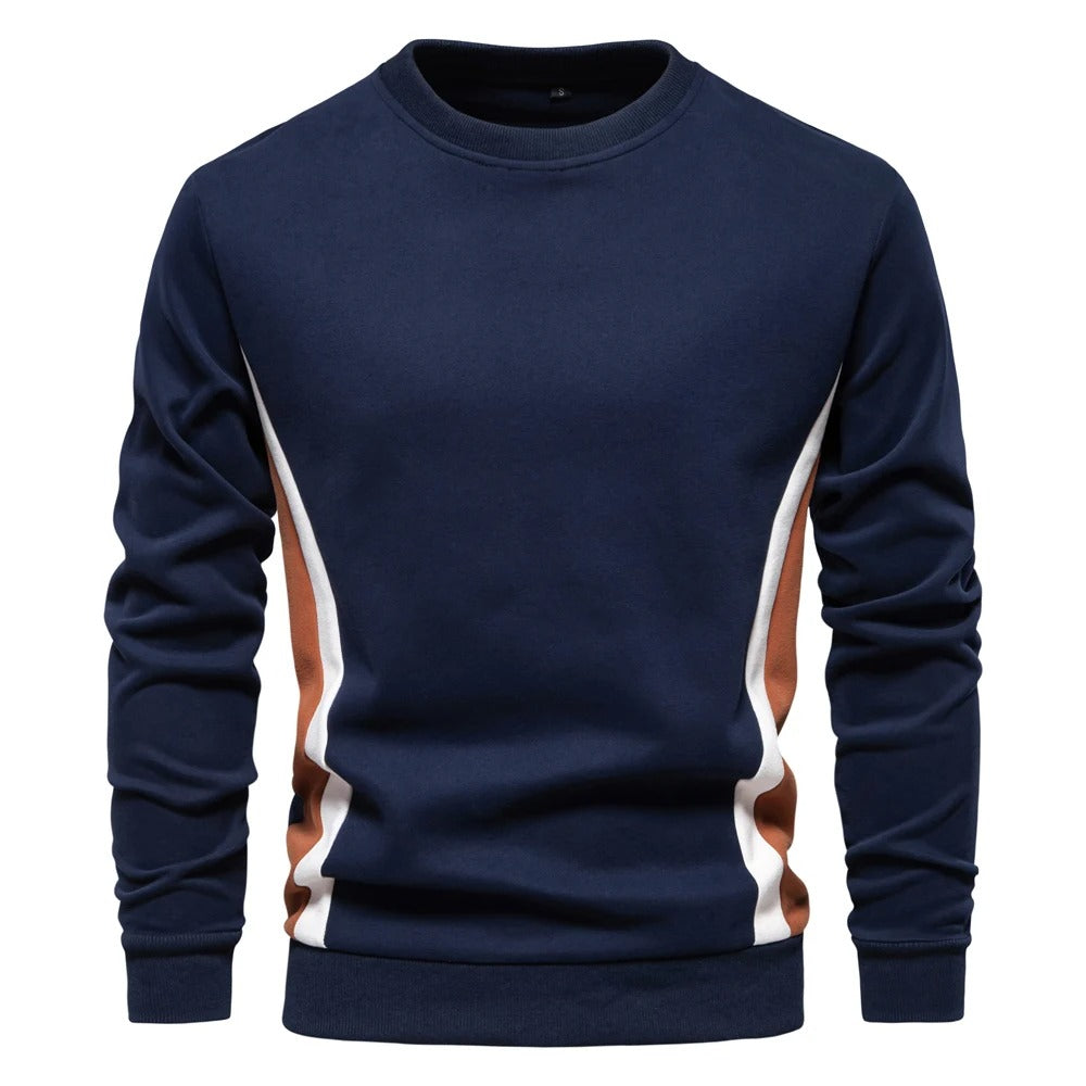 Patchwork Cotton Crew Sweatshirt