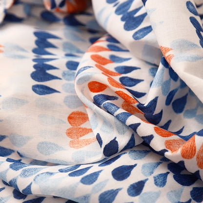 Vintage Chiffon Print Button Blouse