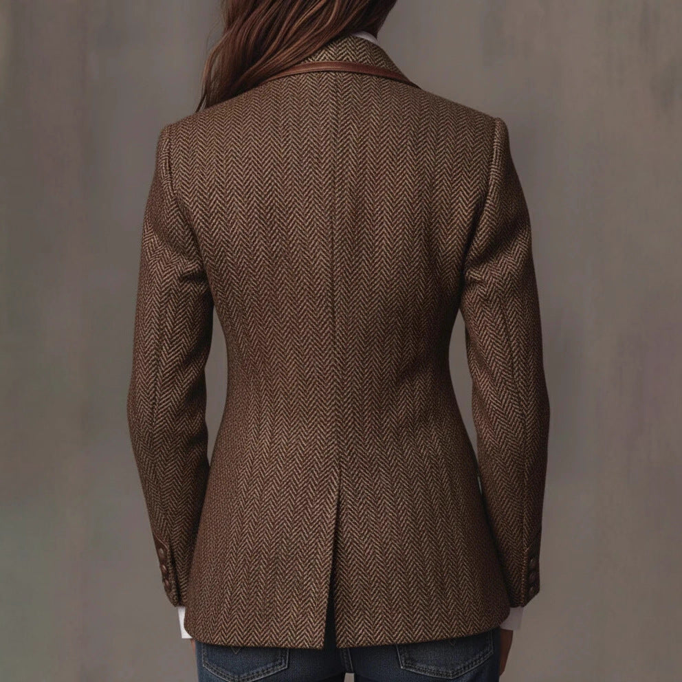 French Retro Coat With A Suit Collar