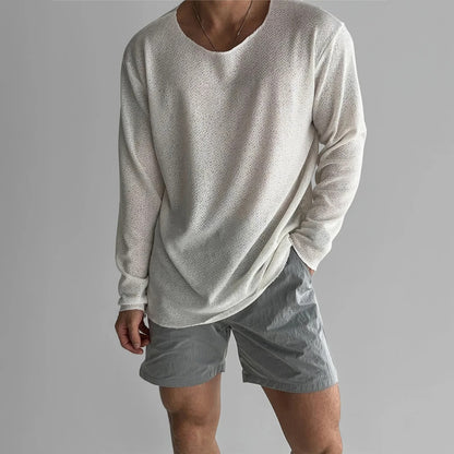 Sun Shield Men's Knitted Long Sleeve Tee