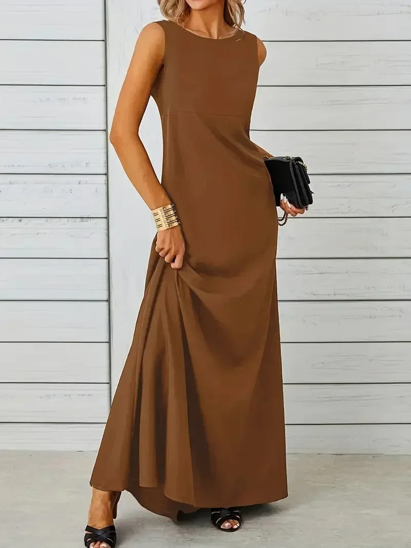 Sophisticated A-Line Long Dress