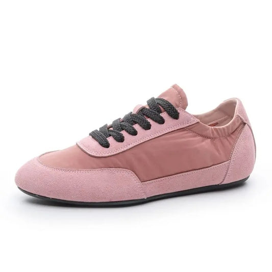 Velvet Glow Suede Lace-Up Sneakers