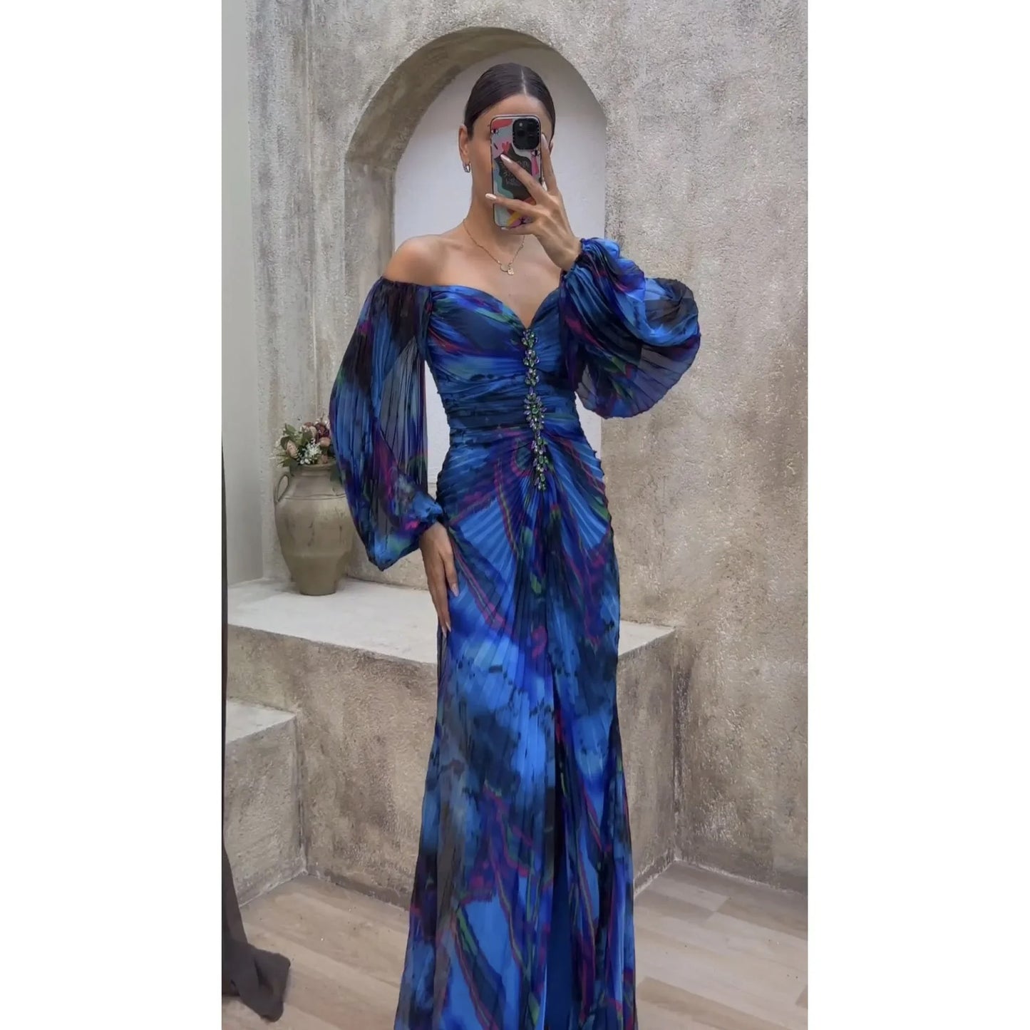 Autumn Pleated Casual Party Dress
