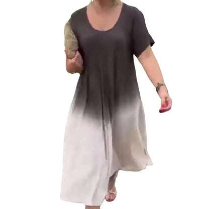 Luxe Flow Gradient Casual Dress