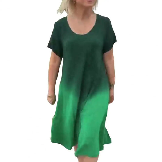 Luxe Flow Gradient Casual Dress