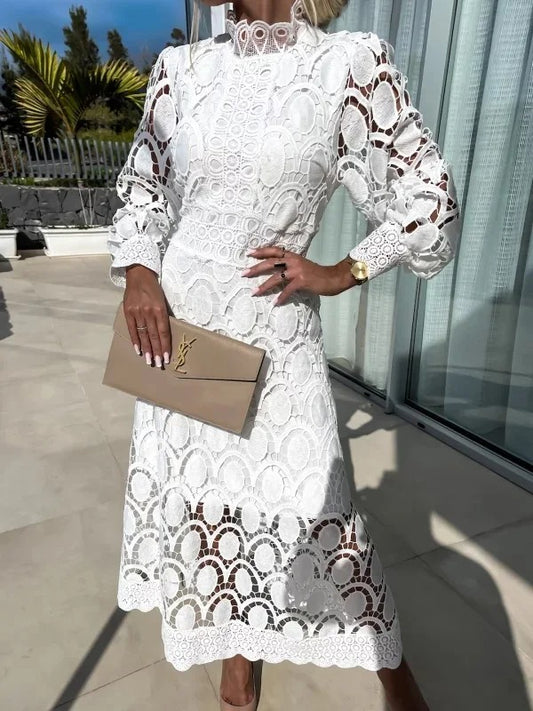 Lunaria Lace Puff Dress
