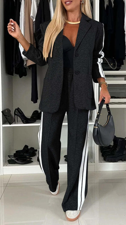 Stylish Blazer Two-Piece Suit Set