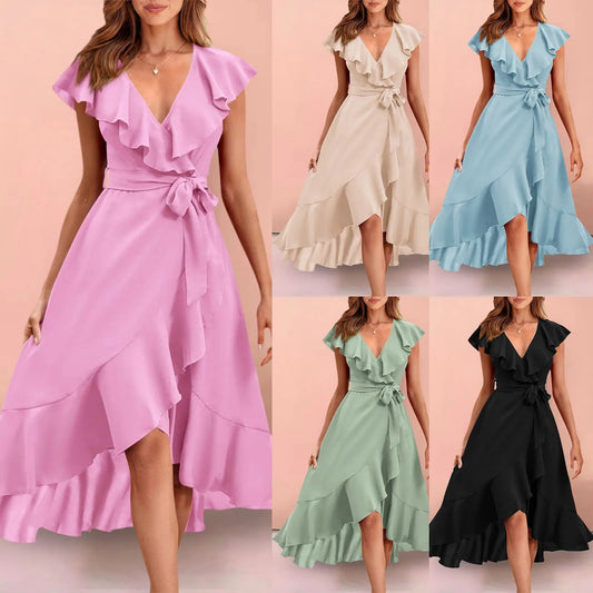 Boho Elegance Ruffle Dress