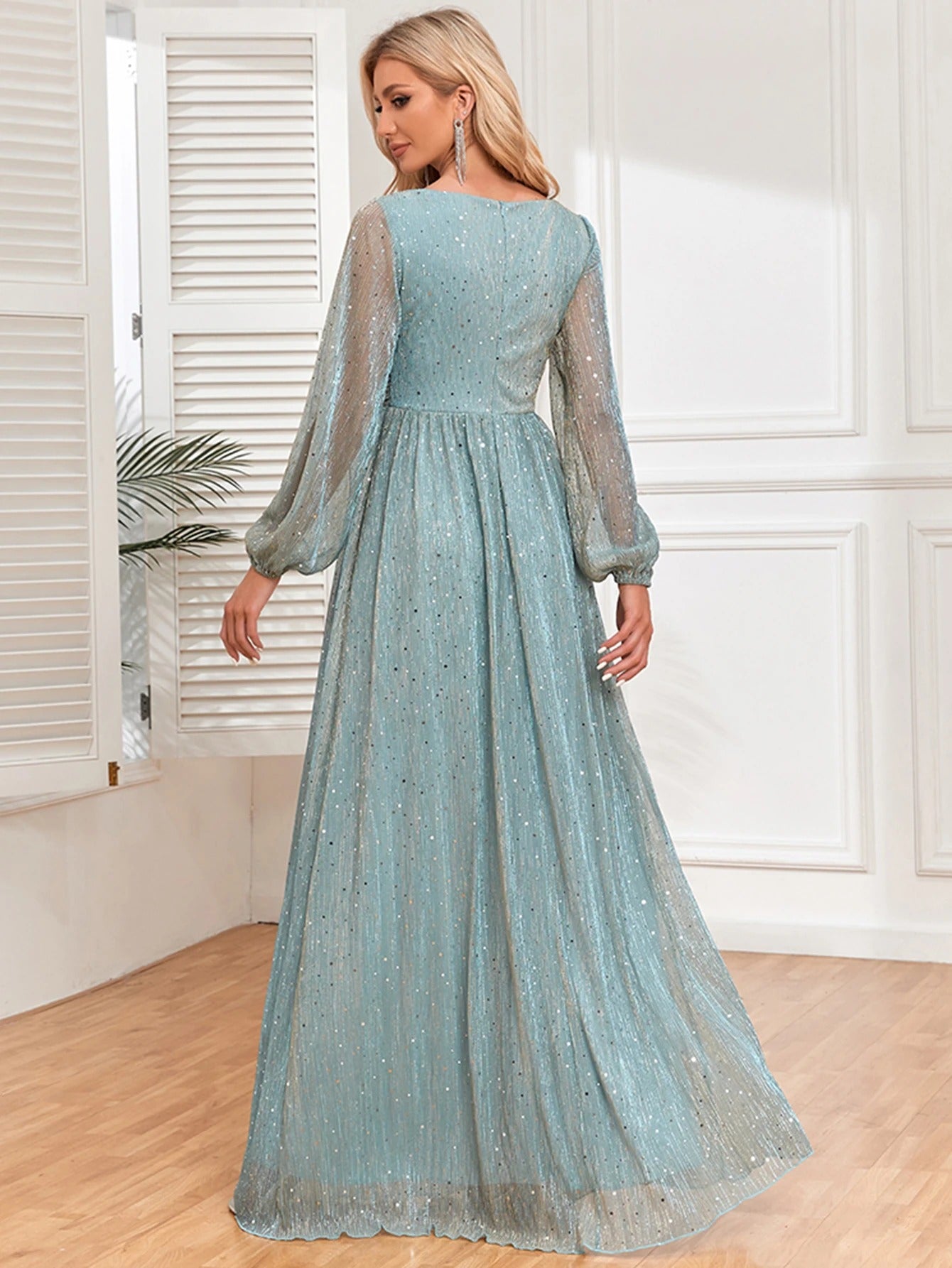 Glam Sequin Women's Sexy Maxi Dress