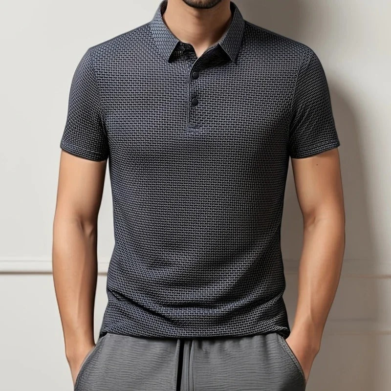 Men's Bone Flower Polo Shirt