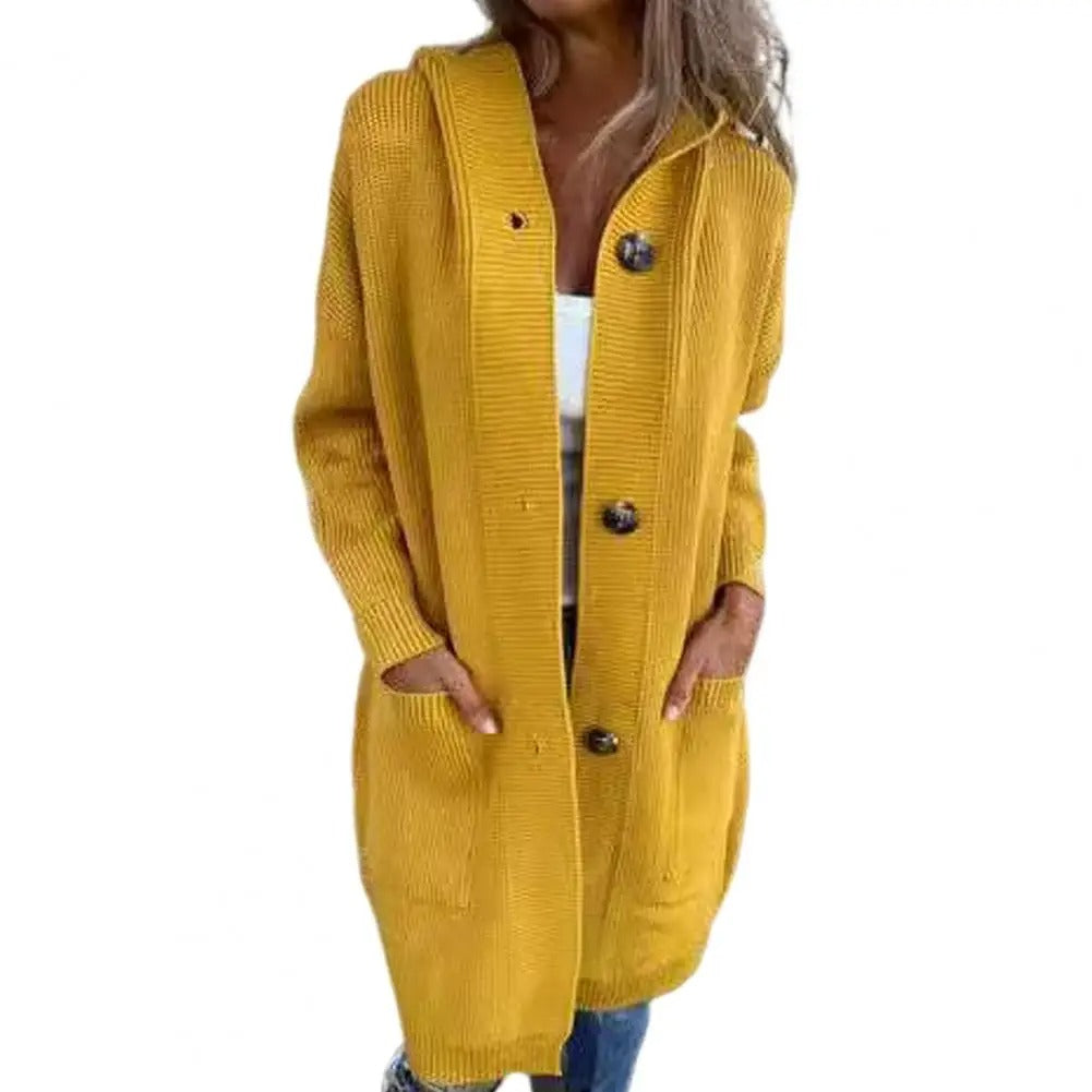 Elegant Hooded Knit Cardigan for Women