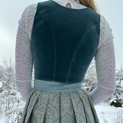 Bavarian Oktoberfest Suede Apron Dress