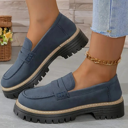 Retro Charm British Thick Heel Sandals