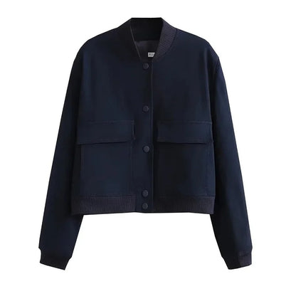 Cropped Bomber Aviator Jacket Women