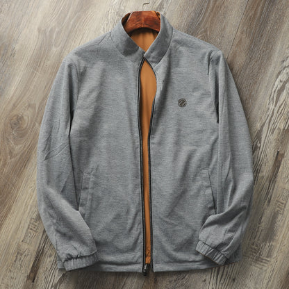Men's Casual Stand Collar Simple Jacket