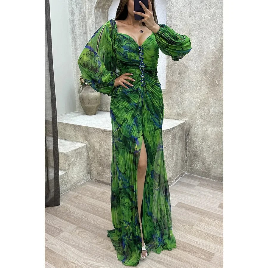 Autumn Pleated Casual Party Dress