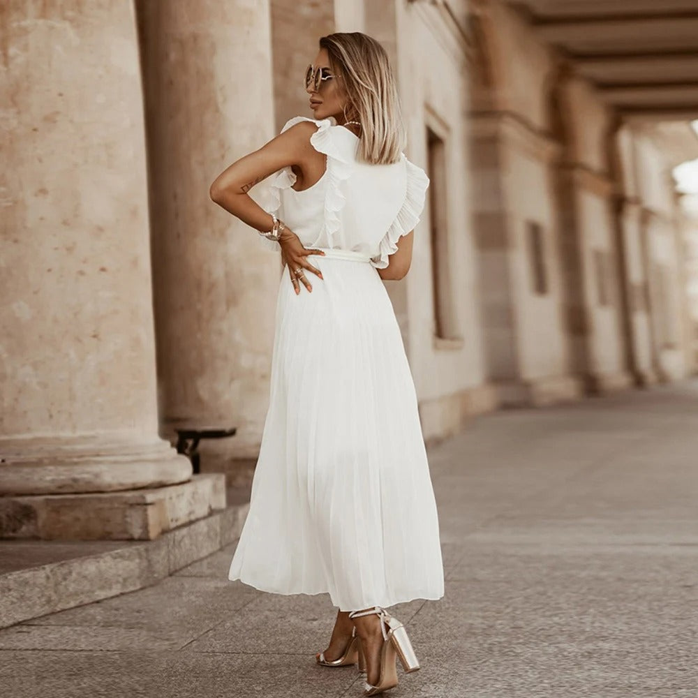 Graceflow Ruffled Chiffon Maxi