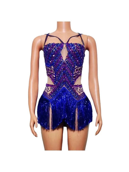 Midnight Dazzle Rhinestone Bodysuit