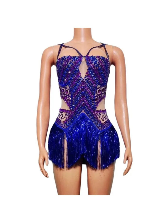 Midnight Dazzle Rhinestone Bodysuit