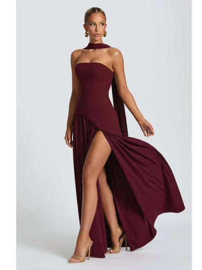 Midnight Charm Strapless Party Dress