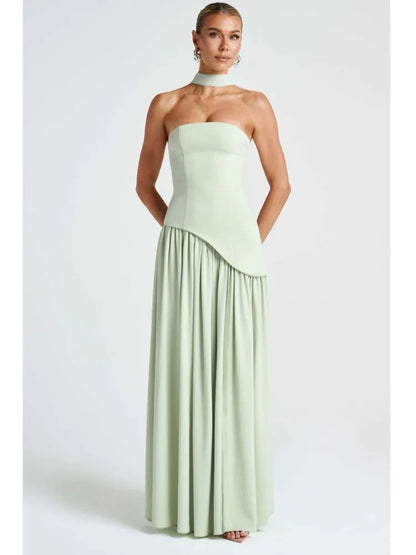 Midnight Charm Strapless Party Dress