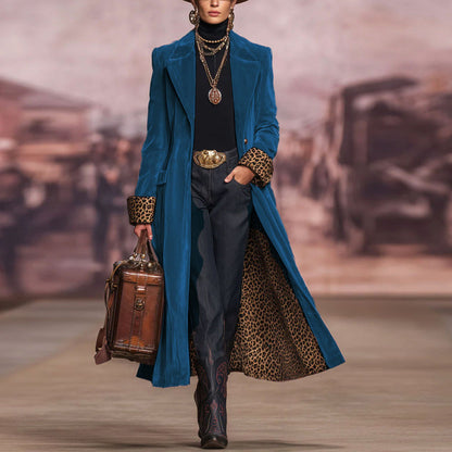 Women's Patchwork Lace Gold Coat Wear