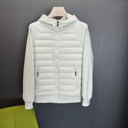 Men's Hooded Down Jacket Coat – Patchwork Casual
