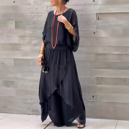 Graceful Flow Chiffon Pant Set