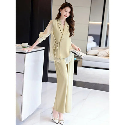 Spring Breeze Striped Two-Piece Suit