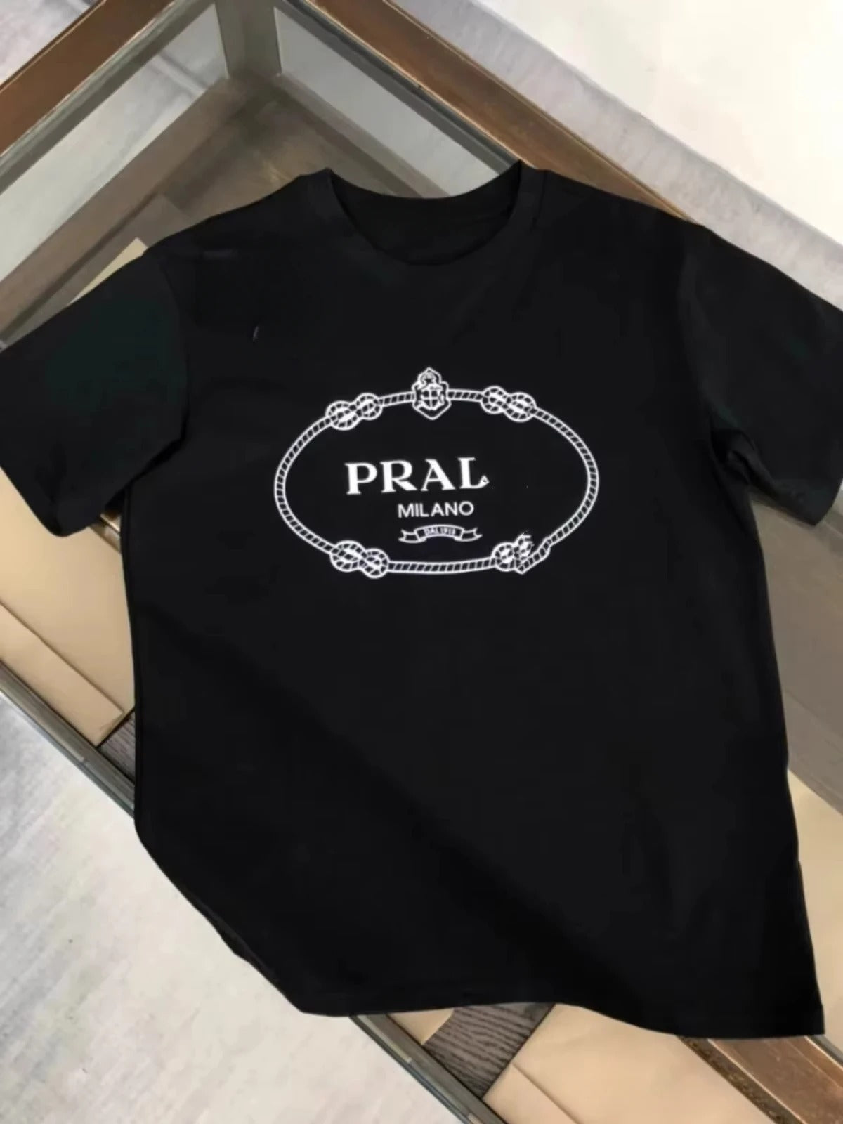 Letter Print Cotton Tee