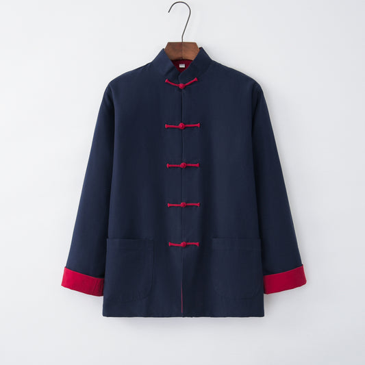 Elegant Hanfu Lay Buddhist Winter Shirt Coat