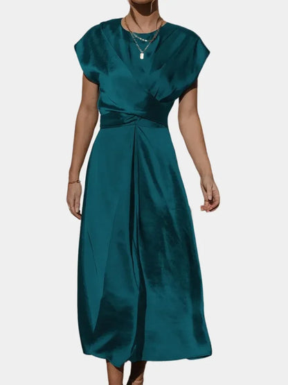 GlamourTie Satin Evening Dress
