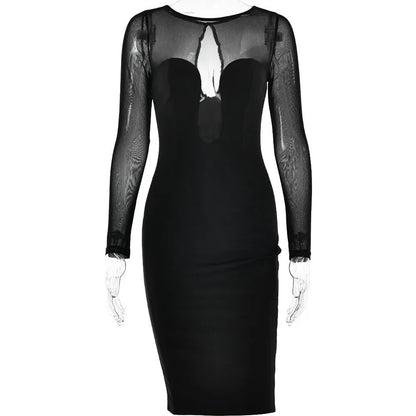 Elegant Strapless Backless Midi Party Dress