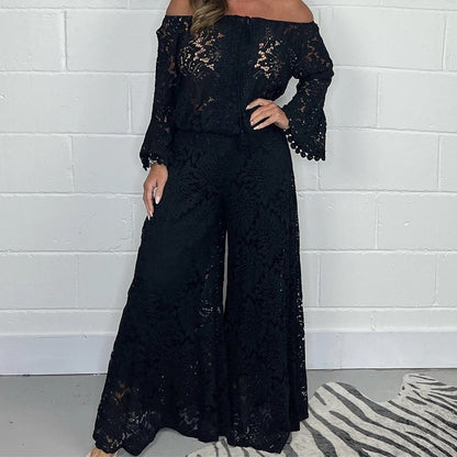 Embroidered Crochet Two-Piece