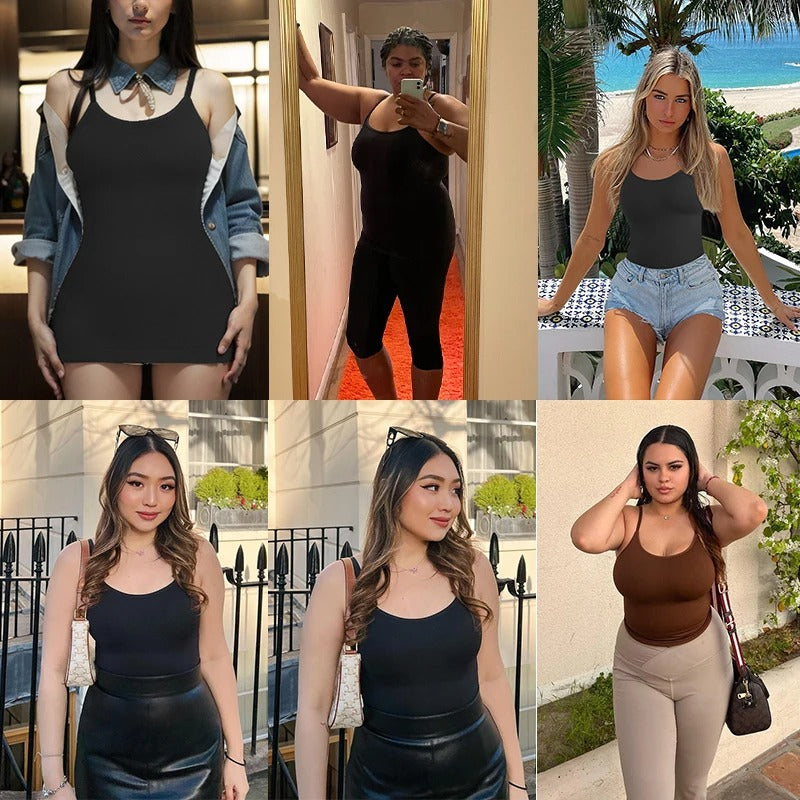 Sleek Crew Neck Slimming Shapewear Top