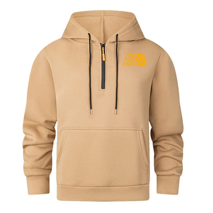 Men's Semi Zipper Casual Hoodie
