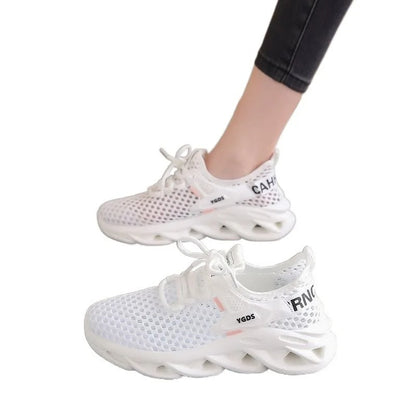 Crossover Hollow Knit Sneakers