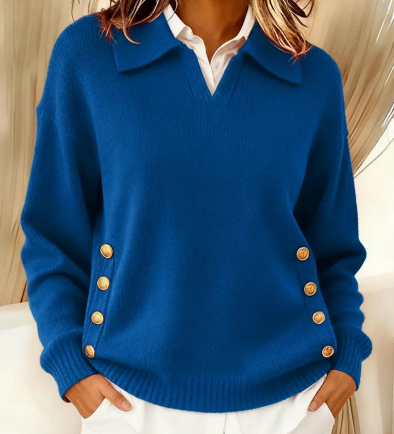 Collar Pullover Women's Long Sleeve