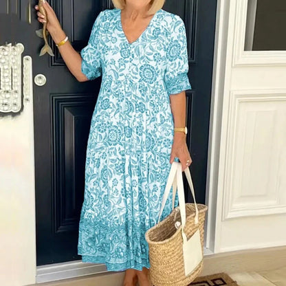 Floral Boho Wrap Maxi Dress