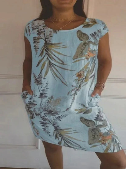 Effortless Printed Knee-Length Dress