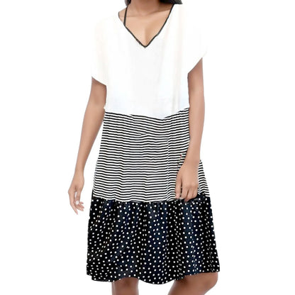 Retro Charm Stripe & Dot Dress