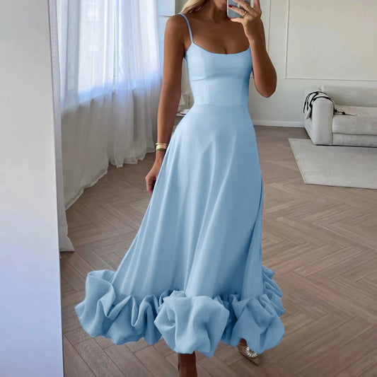 Lustrelace Ruffle Pleated Maxi Dress