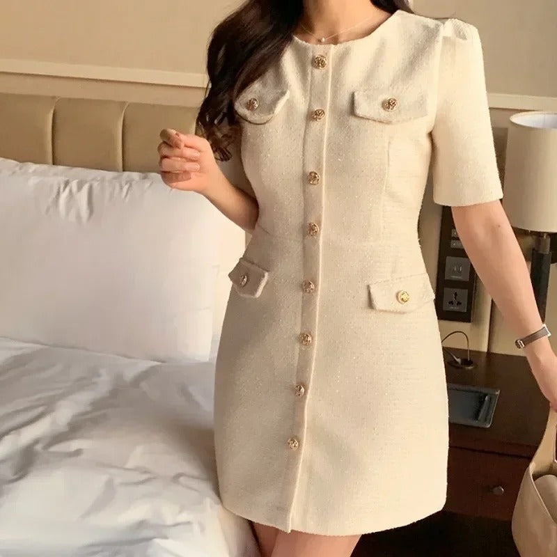 Chic Tweed Dress for Women