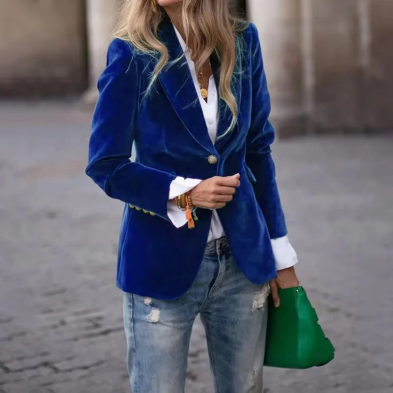 Elegant Women’s Velvet Jacket