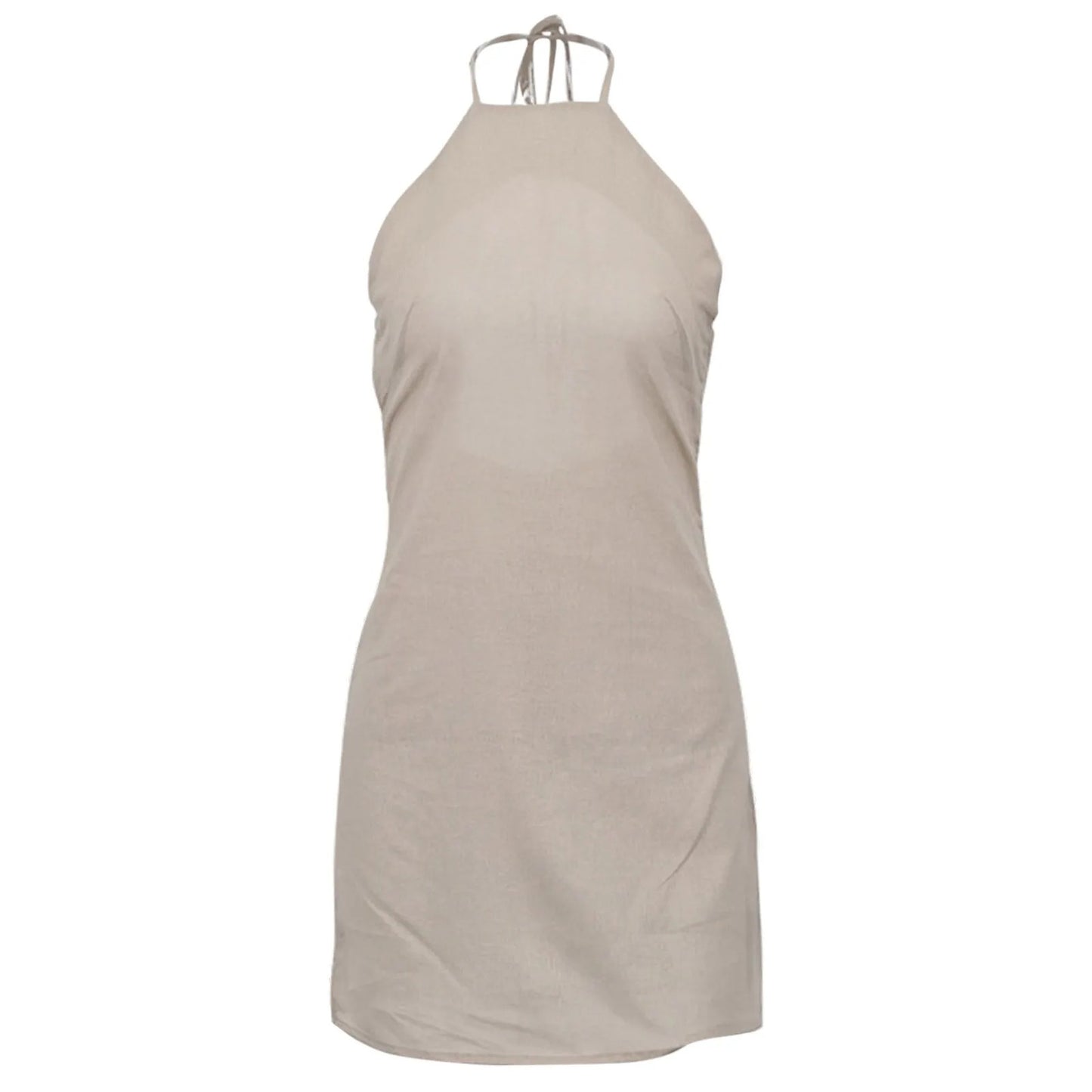 LuxeBack Off-Shoulder Halterneck Dress