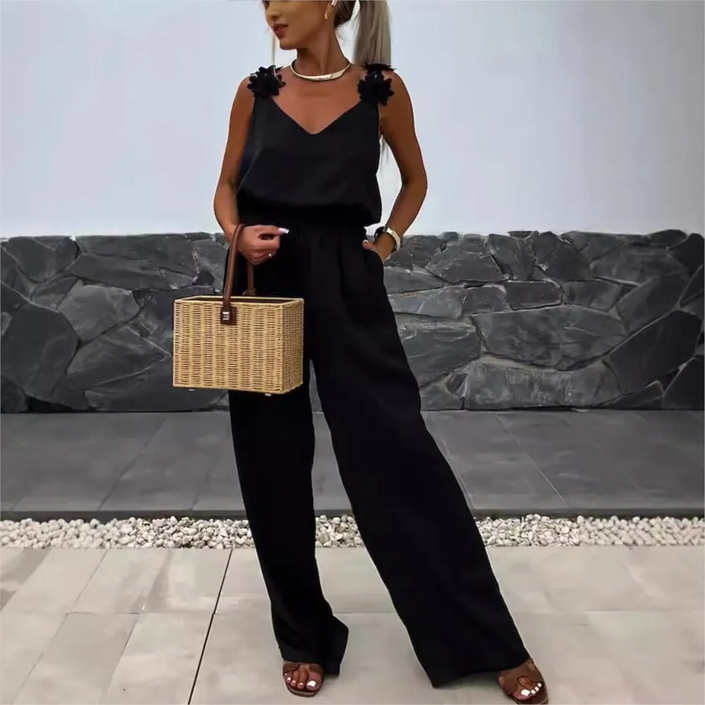 Elegant Holiday Strap Jumpsuit