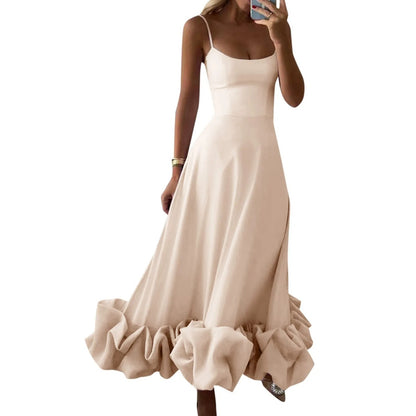 Lustrelace Ruffle Pleated Maxi Dress